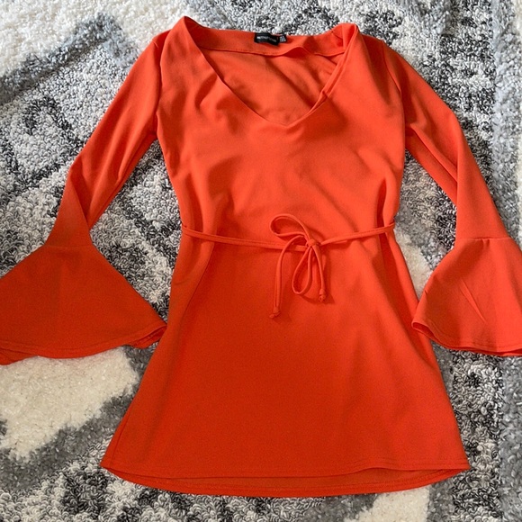 BNWO orange pretty little think dress US 0 - Picture 1 of 7